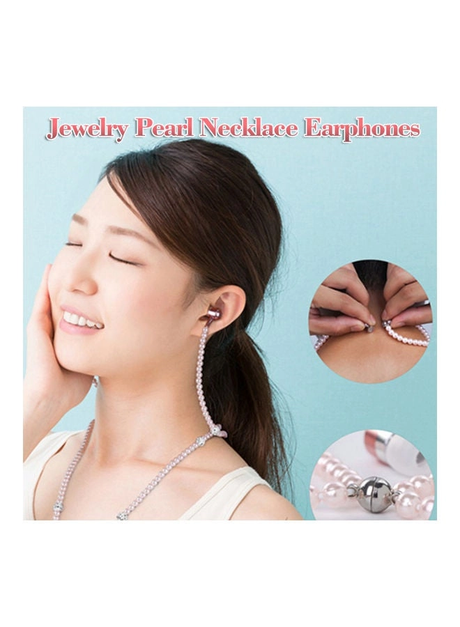 Pearl Necklace Stereo Wired Earphone