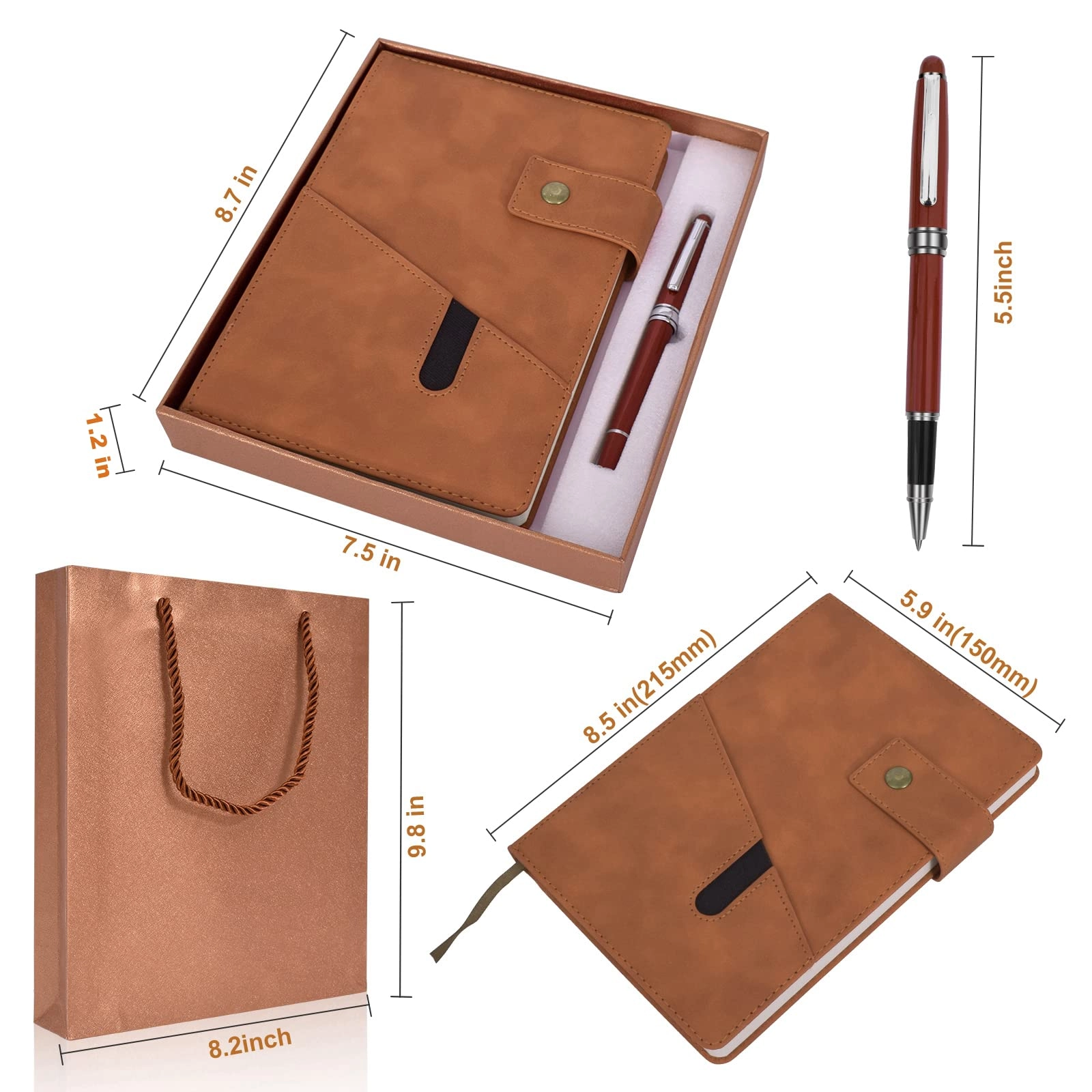 Lined Leather Journal - A5 200 Pages