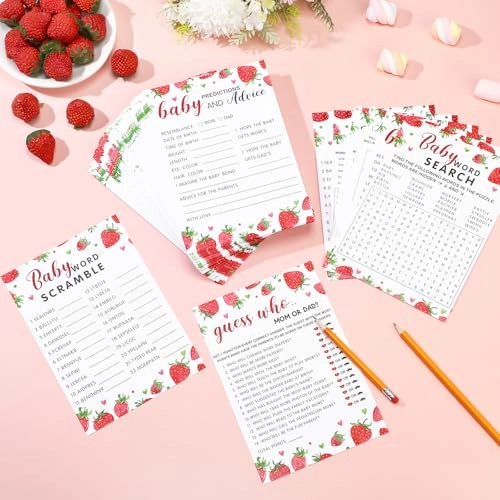 Strawberry Theme Baby Shower Games - 302 piece(s) 6 - 15 years English