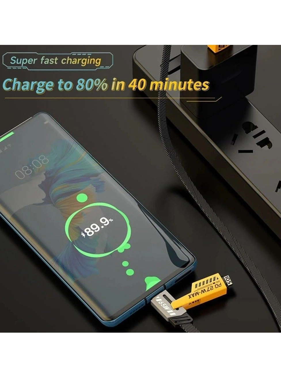 Charge Cable 65W USB-A to USB-C Braided