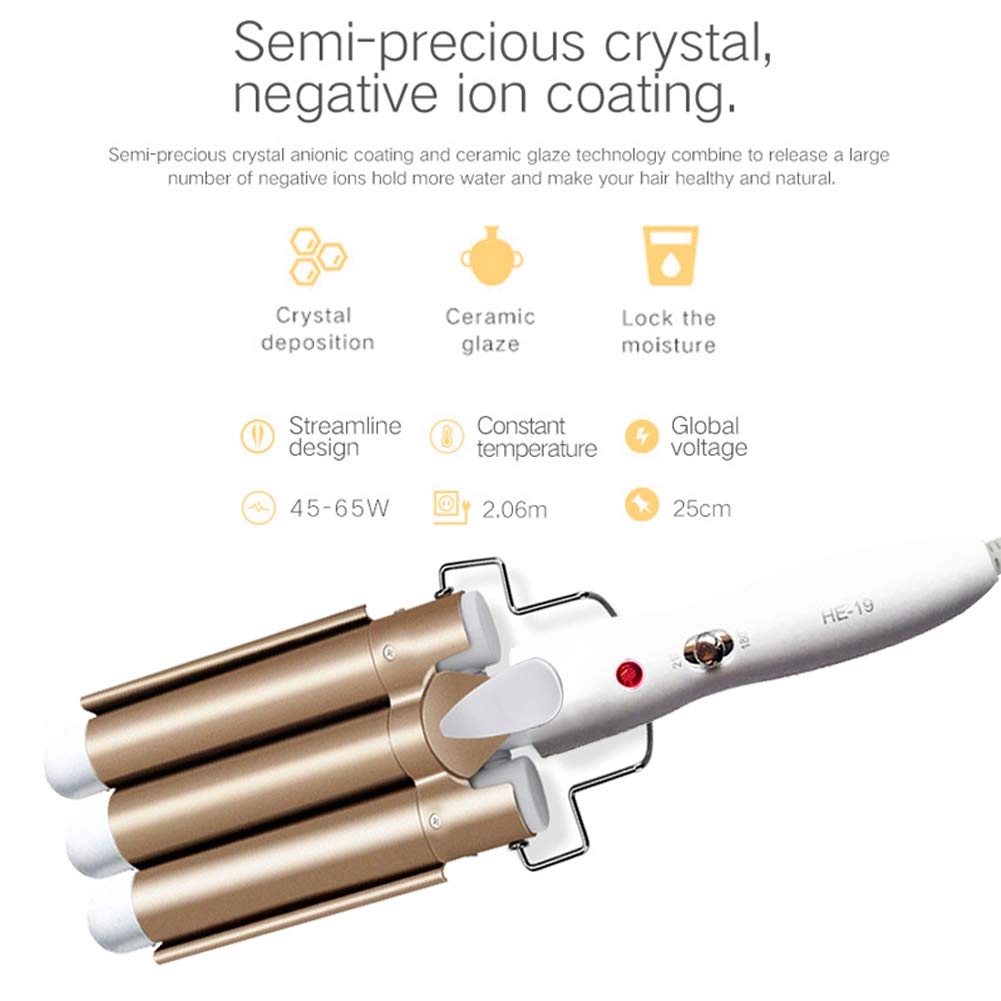 3 Barrel Hair Curler - 25 millimeters