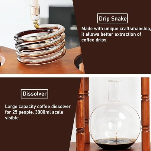 Cold Brew Drip Coffee Maker - 800ml High Borosilicate Glass