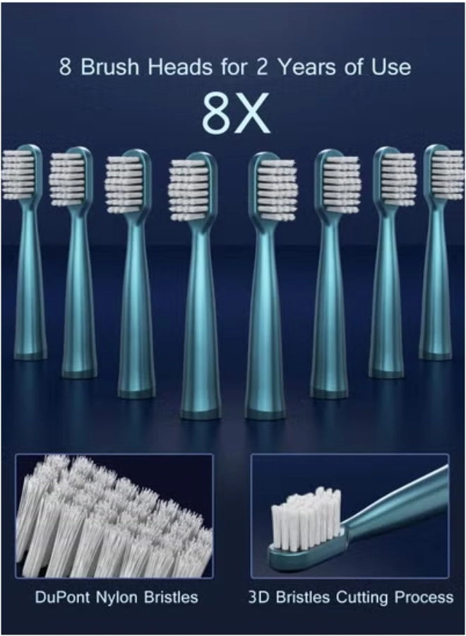 JP-ET-WG - 8 Brush Heads Rechargeable IPX7 Waterproof