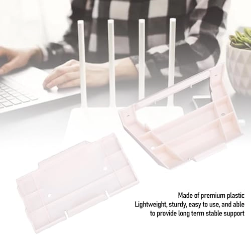 Router and Power Supply Wall Mount - ABS Plastic White Compatible with Gen 3 V3 Routers