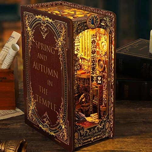 3D Wooden Puzzle Bookshelf Insert - Library of Books 1:24