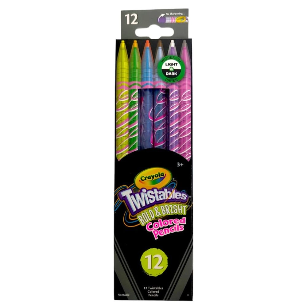 Crayola Bold & Bright Erasable Twistables Colored Pencils - 12pcs