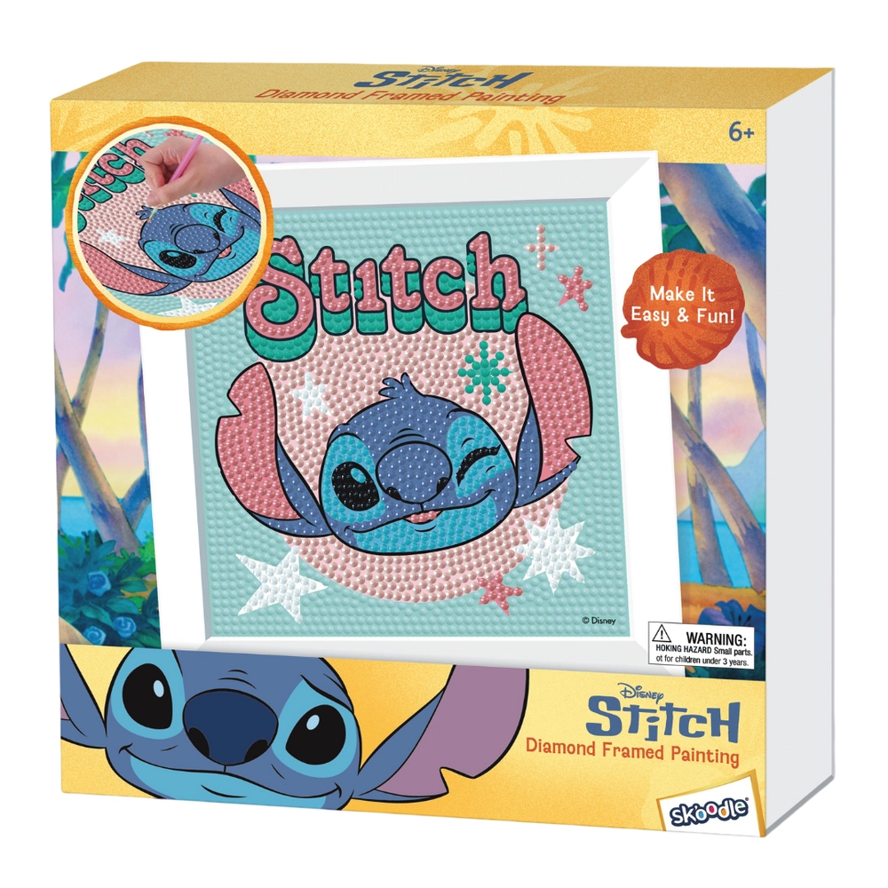 Lilo & Stitch Diamond Framed Painting Kit - Cute Stitch