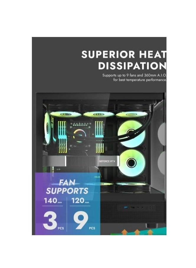 DPX90 - Tempered Glass Panels Mid Tower