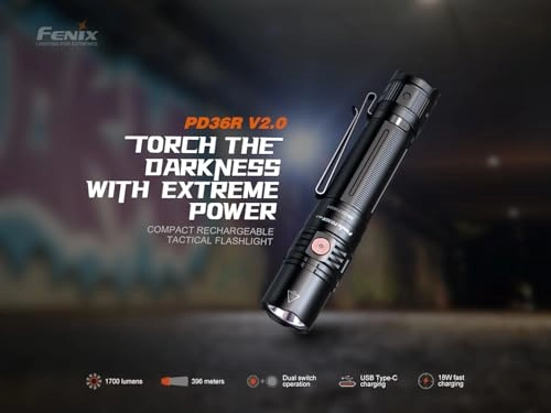 PD36R V2.0 Flashlight Rechargeable
