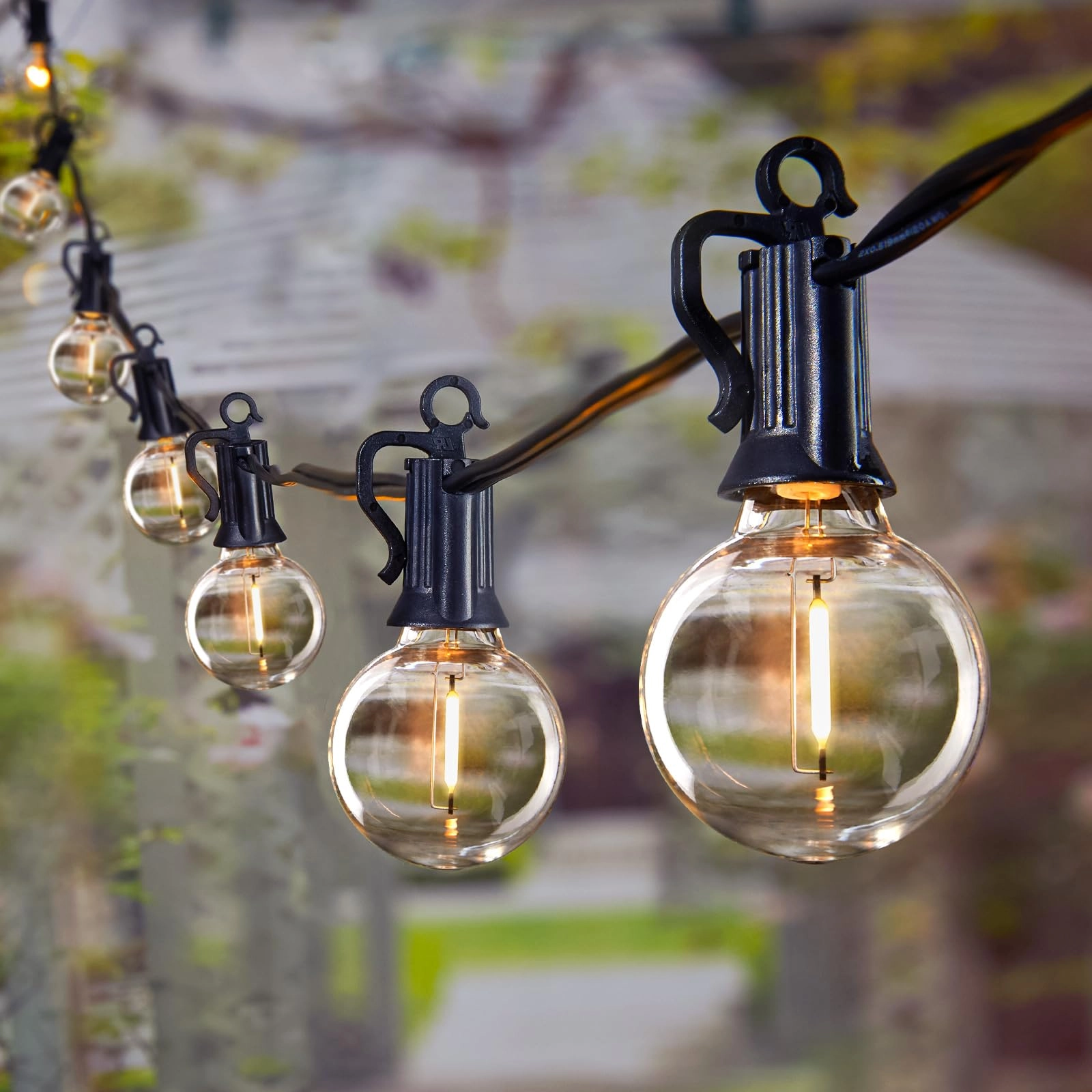 SHENZHEN BRIGHTOWN TRADING CO LTD Outdoor String Lights - 69 Feet G40 32 Edison Shatterproof Bulbs