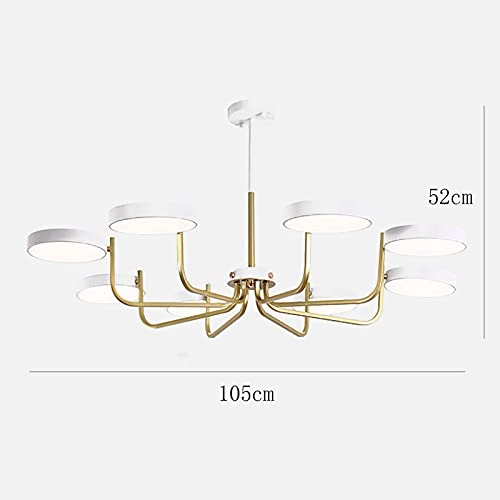 LED Nordic Style Chandelier - 8t Gray and gold