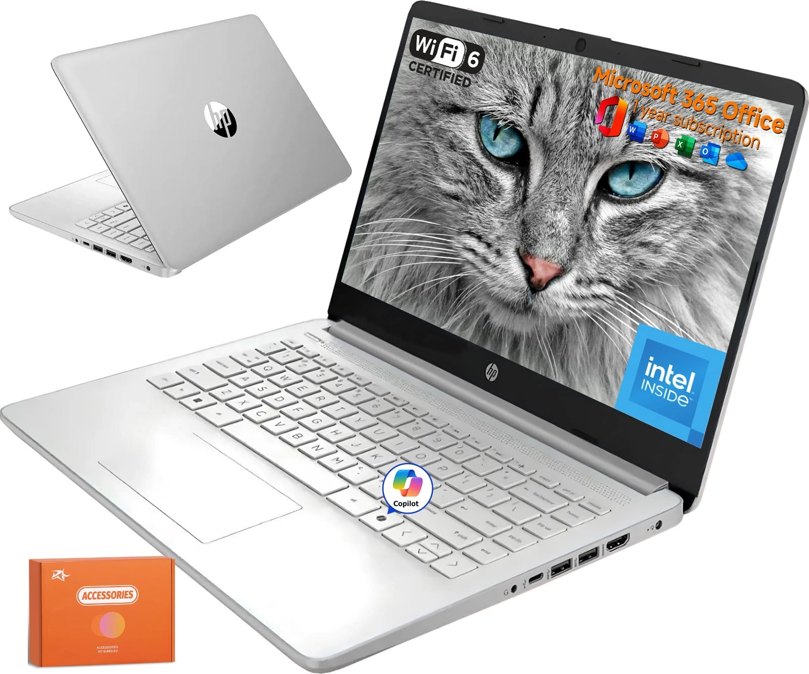 14 Inch Laptop 14-dq6015dx - 14'' N150 16GB DDR4 128GB UFS + 256GB Micro SD + 128GB USB