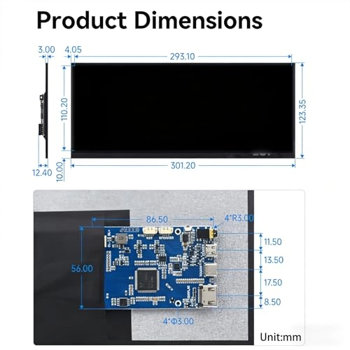 Touchable LCD Screen Panel - 1920x720 12.3inch