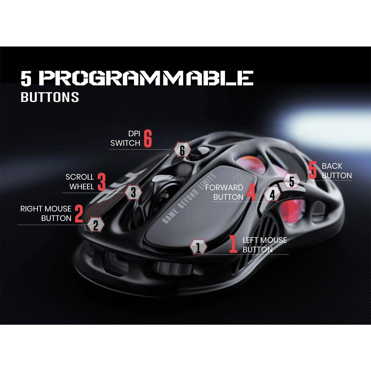 Mercury M2 Gaming Mouse - Bluetooth USB