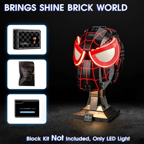 Light for LEGO 76329 Miles Morales' Mask Set - Plastic Miles Morales' Mask Set