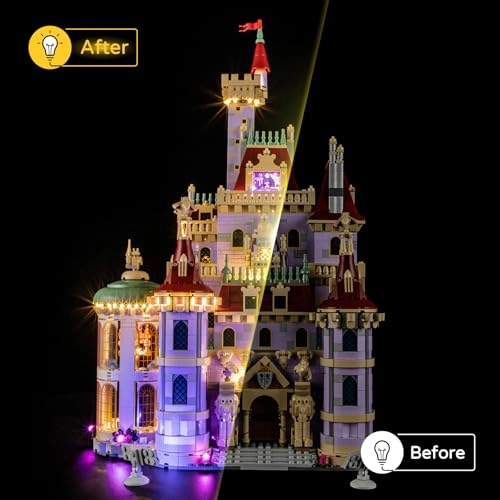 LED Light for LEGO Disney Beauty and The Beast Castle 43263 - Plastic