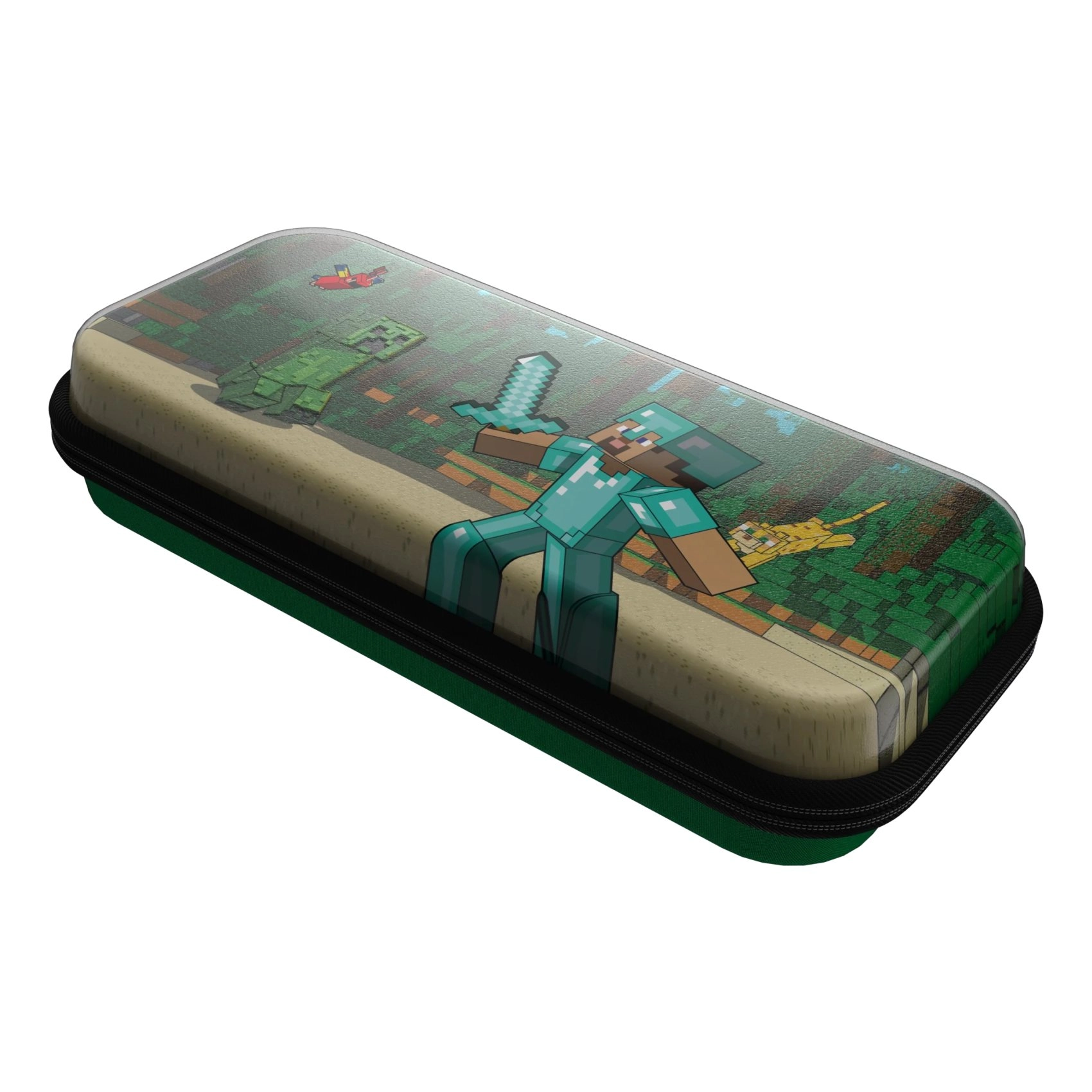 Realmz Travel Case - Nintendo Switch Minecraft Forest Battle Glow in the Dark