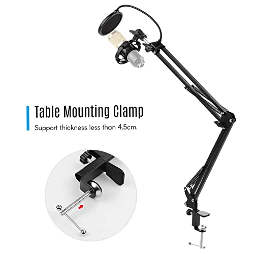 Adjustable Foldable Microphone Stand - Heavy Duty Alloy Steel