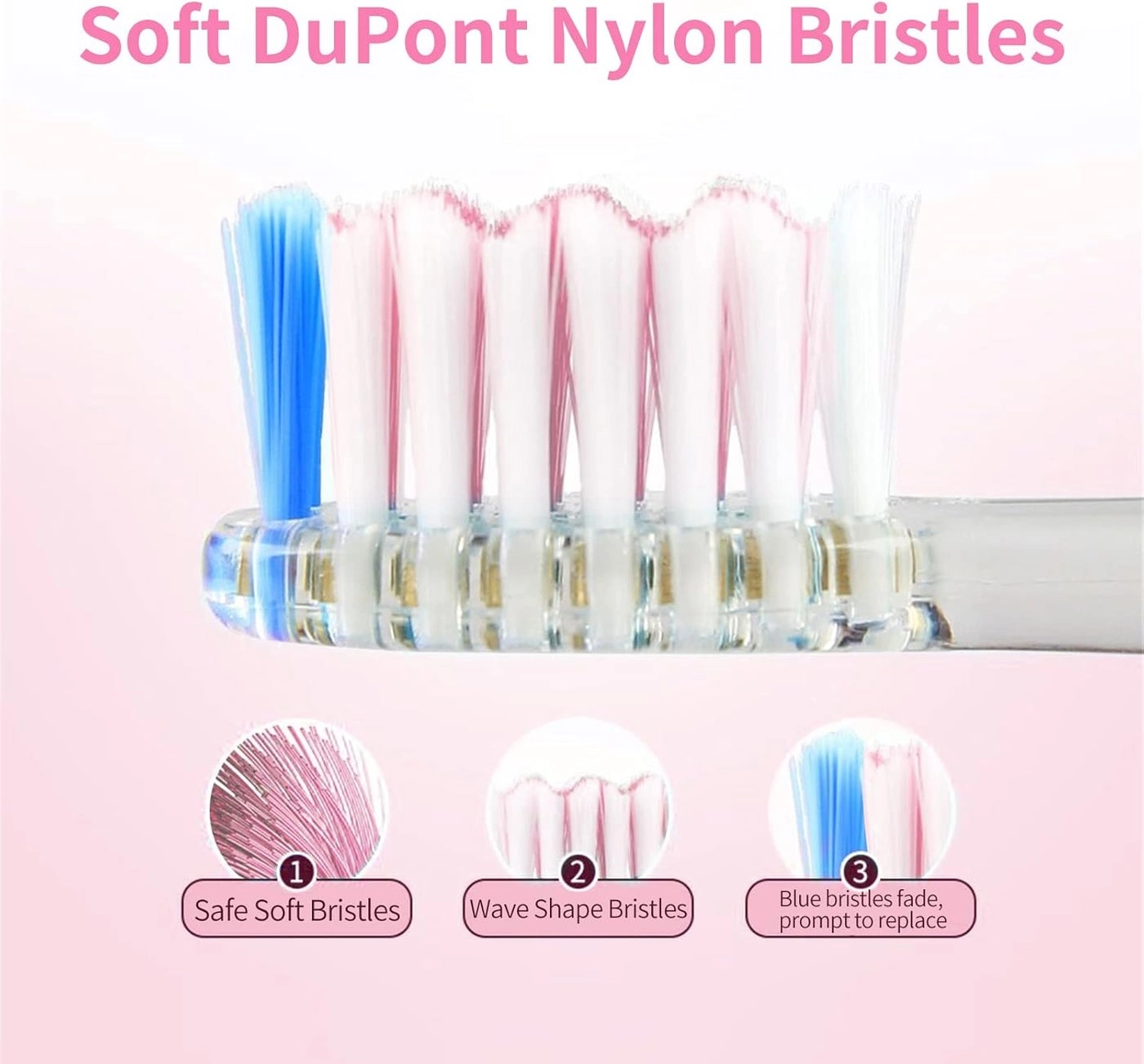 Toddler Electric Toothbrushes - 4 Brush Heads Smart Timer Suction Base