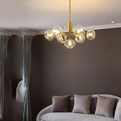 Molecular Chandelier - G9 Copper and glass 90*27*30cm