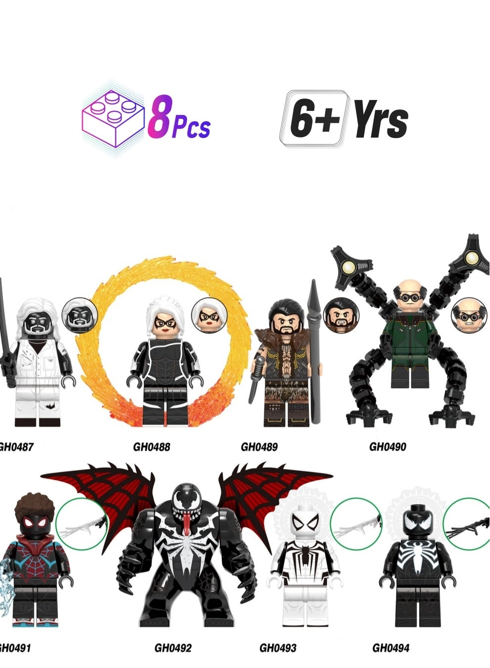 Generic Building Blocks - Superhero Series 8 pcs