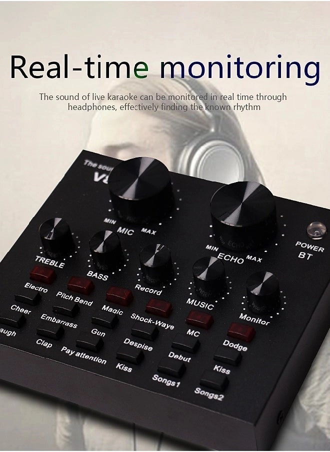 V8S - Mini Sound Mixer 16 Sound Effects Dual DSP