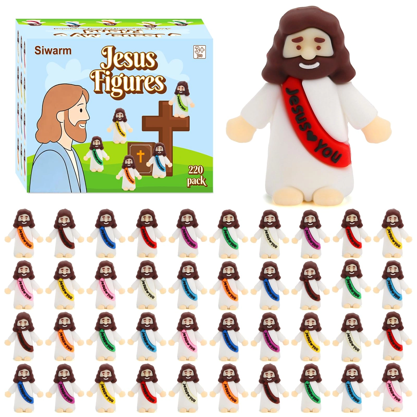 YIWUSHI FENGXUAN MAOYI CO.,LTD Jesus - Cartoon, Christmas, Easter - Little Jesus Figure - 3+ 220 pieces