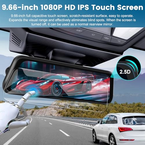 Mirror Dash Cam 3 Channel - 2K