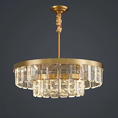 Crystal Chandelier - Golden tricolor light 100*38*30cm