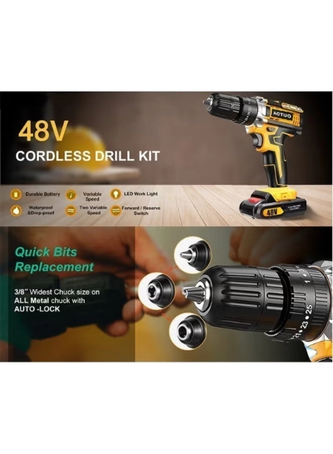 Cordless Drill - 48V 1.5Ah Kit