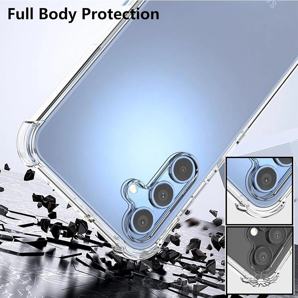 Transparent Cover + Tempered Glass Case for Samsung Galaxy A17