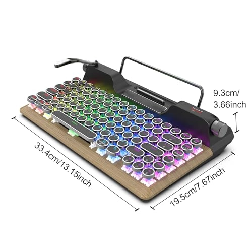 Retro Typewriter Mechanical Keyboard - Wired/Wireless