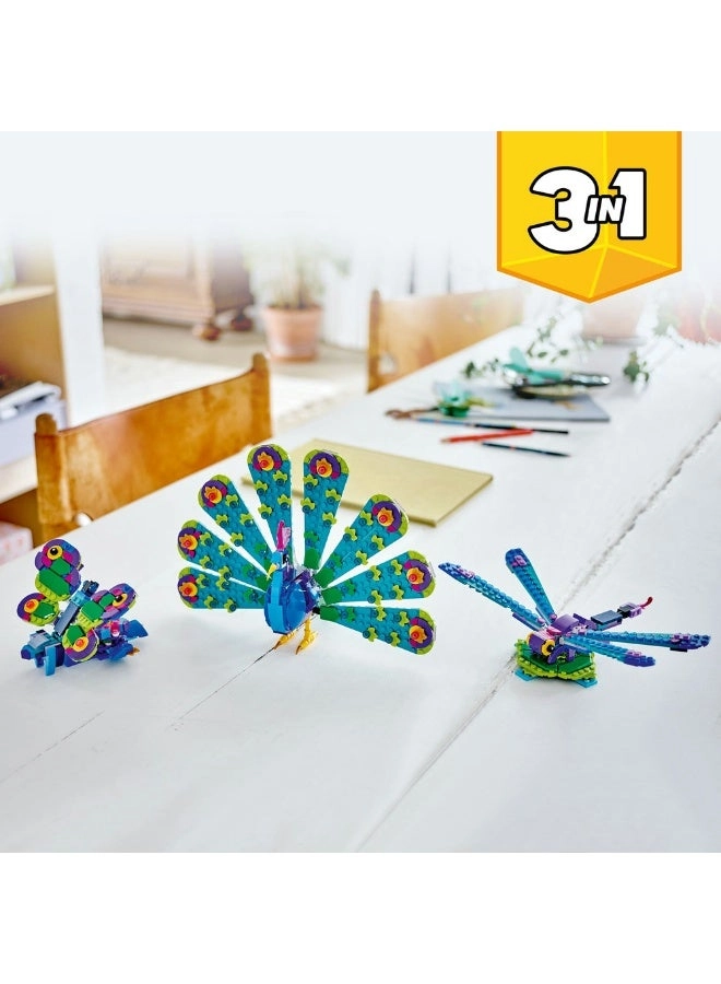Creator 3in1 Exotic Peacock - Dragonfly Butterfly (31157)