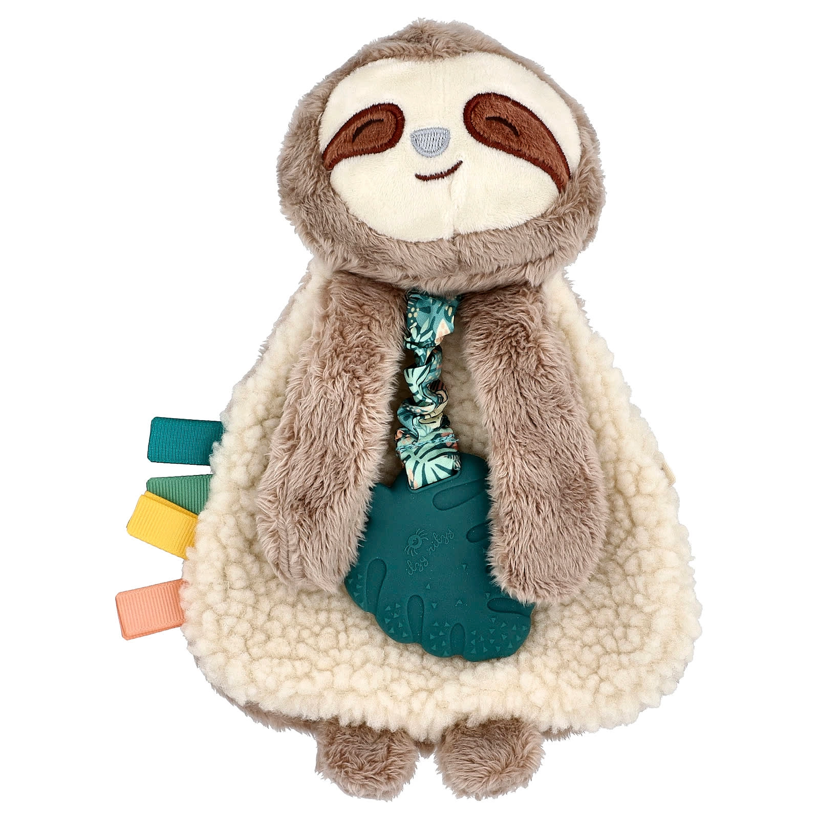 Lovey Infant Teether Toy - Sherpa fabric silicone teether