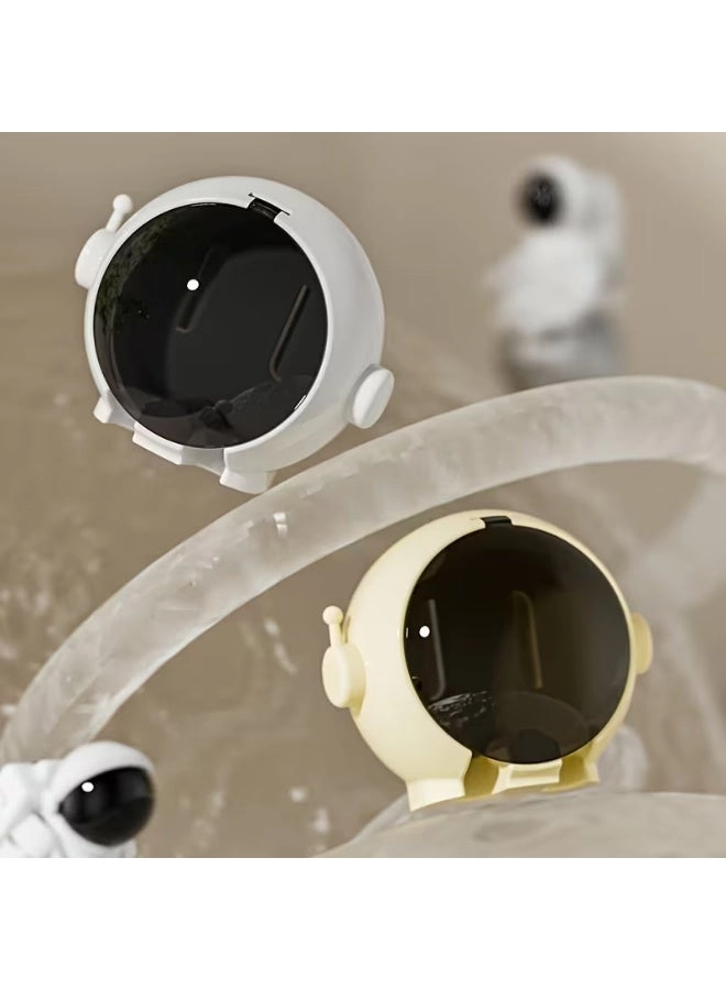 Astronaut-Shaped Toothbrush Holder - Wall-Mounted