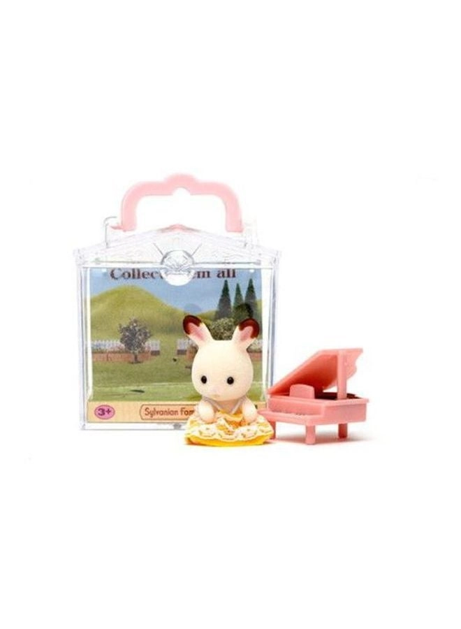 Rabbit With Piano Carry Case - White/Pink/Yellow 3+ Years