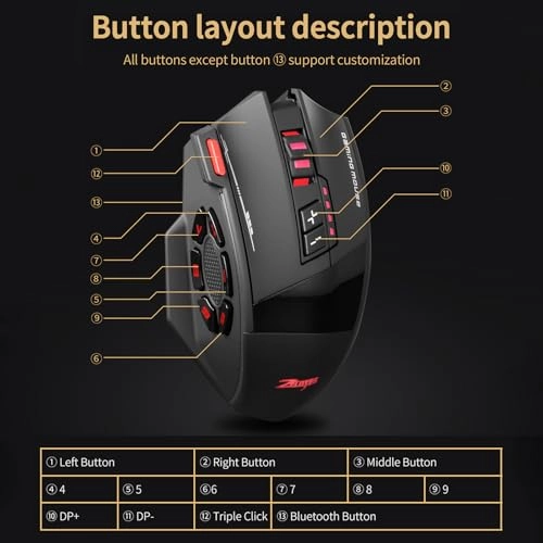 F13 Optical Gaming Mouse - Bluetooth