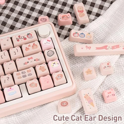 Cute Cat Keycaps - QWERTY Only Keycaps
