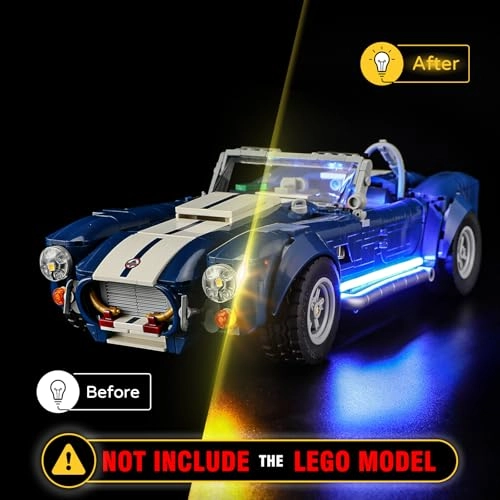 LED Light for LEGO 10357 Icons Shelby Cobra 427 S/C - Plastic