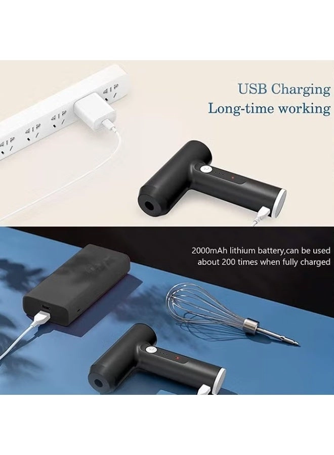 Cordless Hand Mixer - USB Rechargeable 3-speed 304 Stainless Steel