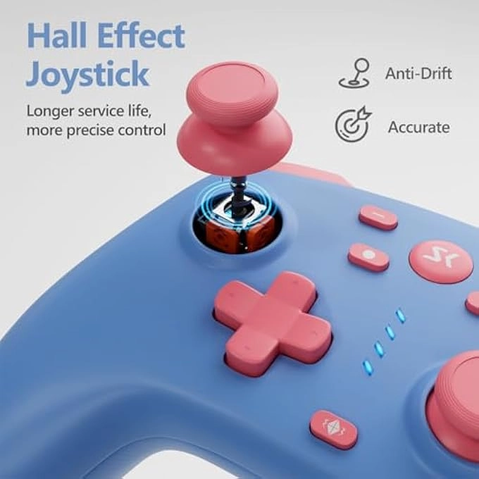 PC Wireless Controller - YELLOW Nintendo Switch/Lite/OLED Steam Luna Laptop iPad macOS iOS Android