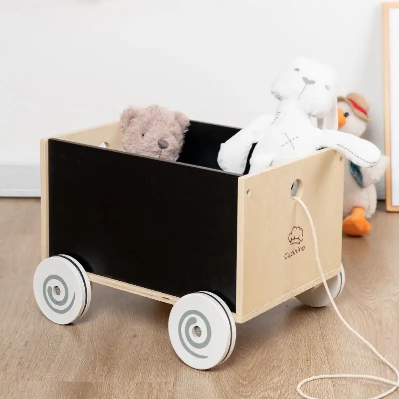 Kids Wooden Toy Storage Box