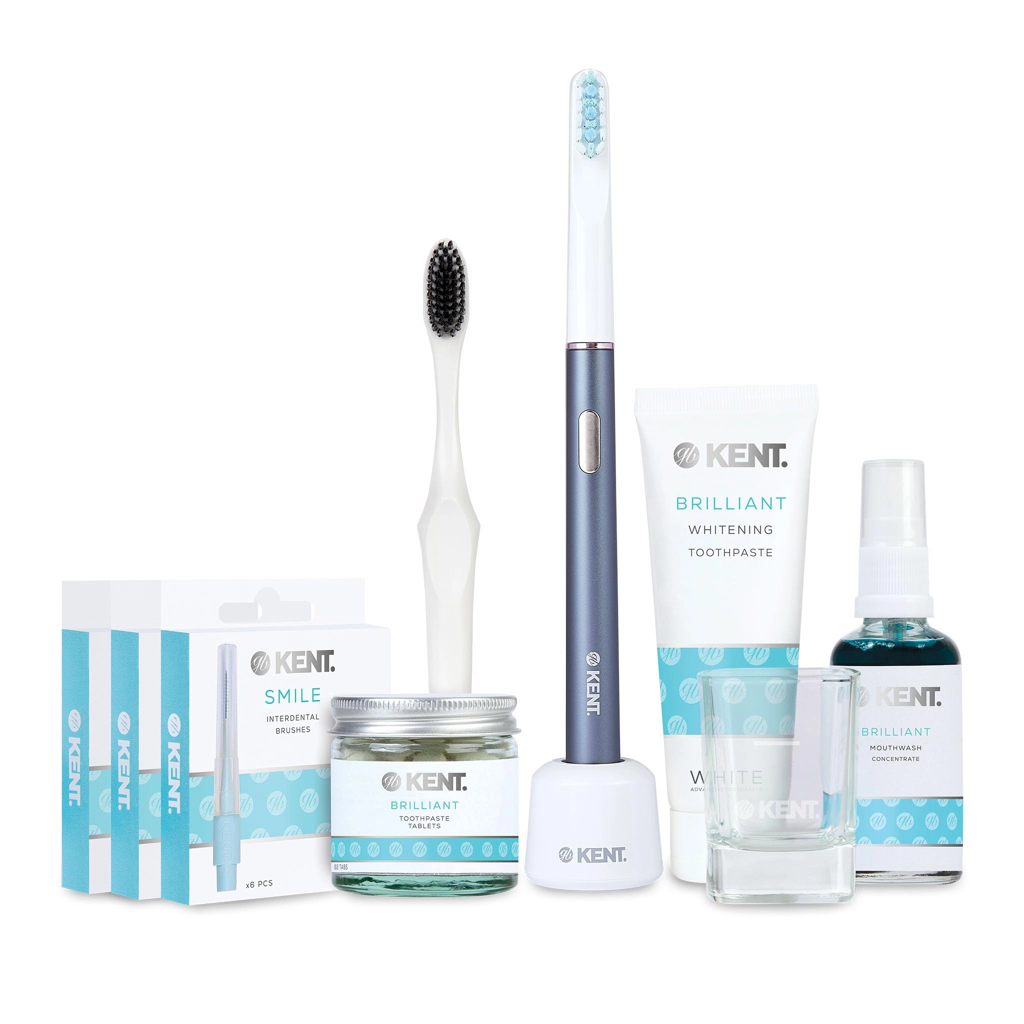 G.B. Kent & Sons Plc Sonik Electric Toothbrush - Graphite Starter Kit USB Charger 3 Modes