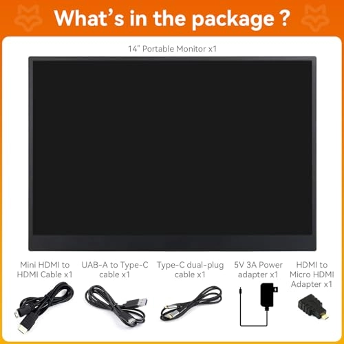 DHX-14inch Portable Monitor - Full HD 14 Inches