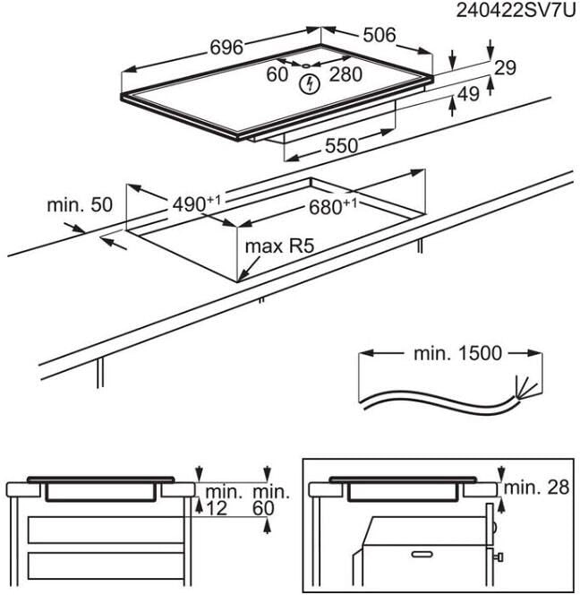 6000 series TO74IB00UB Induction hob
