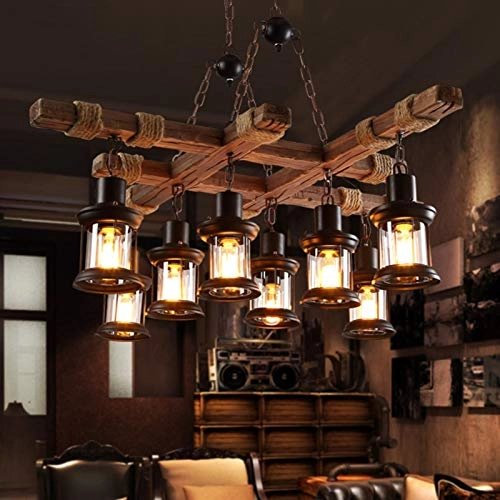 Industrial Retro Chandelier - 60cm Adjustable