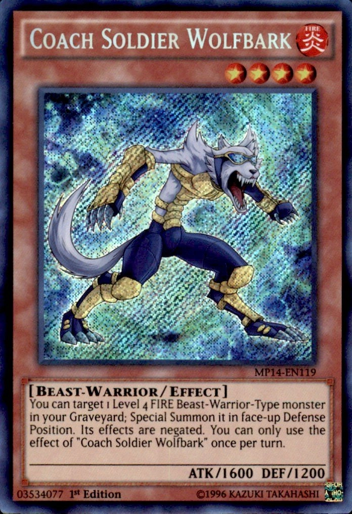 Yu-Gi-Oh! Yu-Gi-Oh Coach Soldier Wolfbark MP14-EN119 - 1pcs 1st Edition