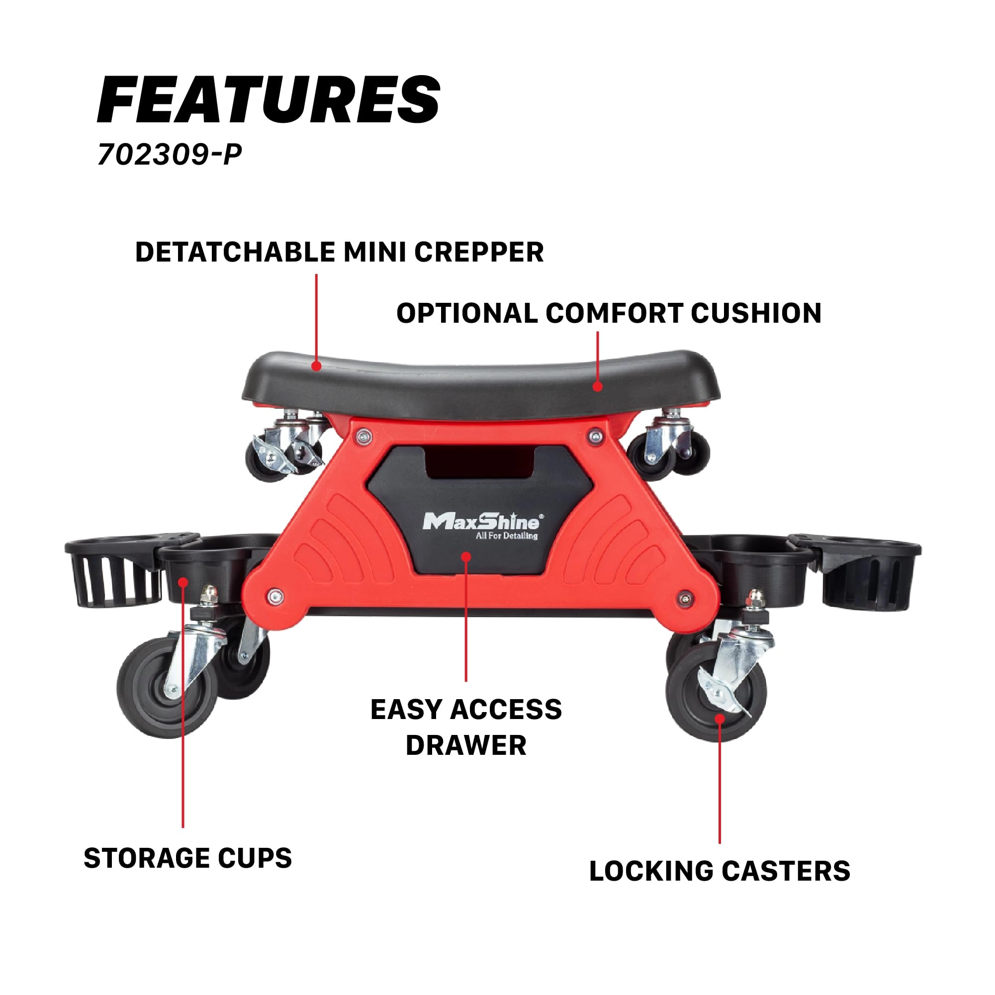 Detailing Creeper Cushion - Premium Soft Rubber