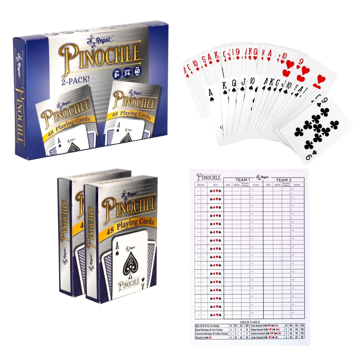 Regal Games Pinochle - Card Game Pack
