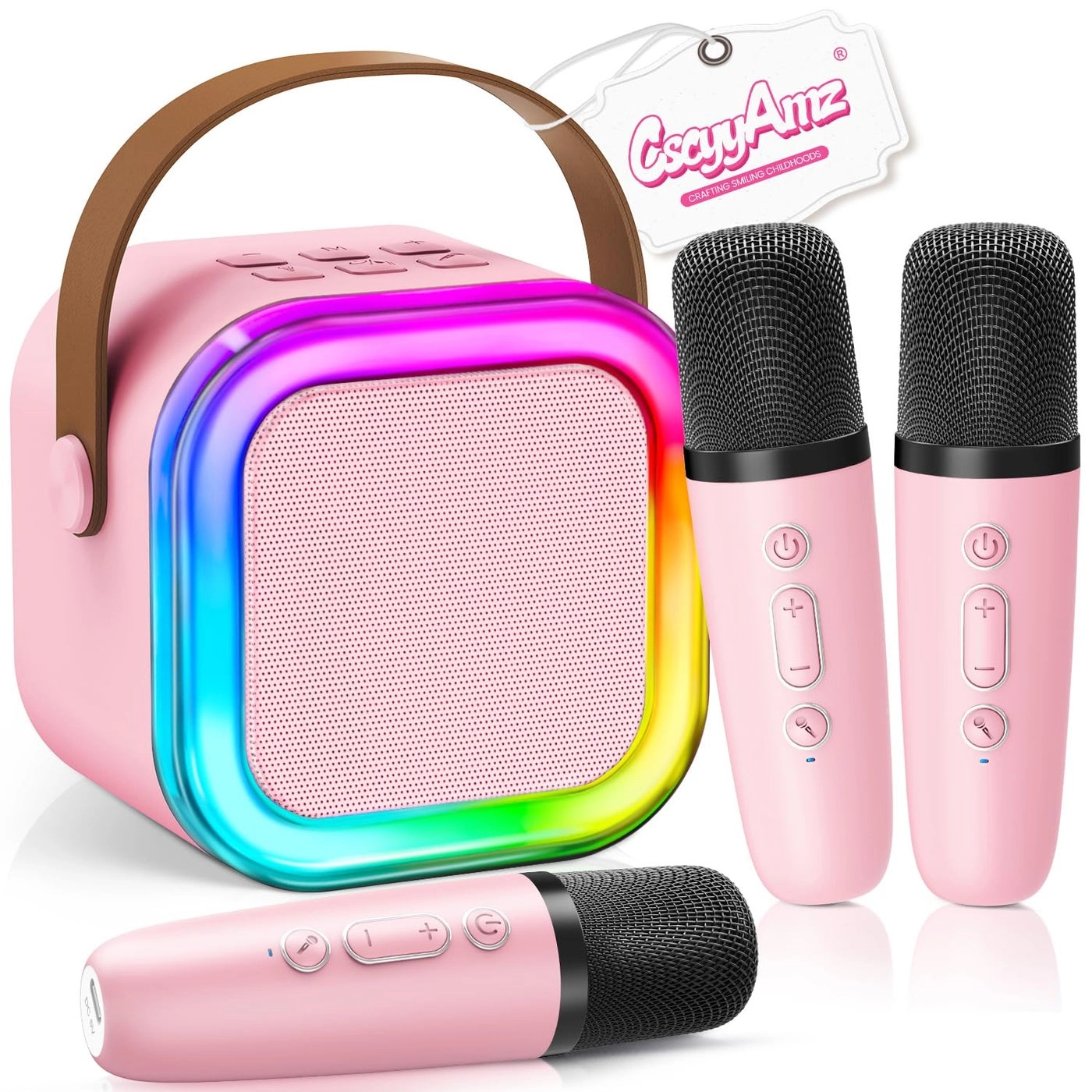 Mini Karaoke Machine - 3 Wireless Microphones